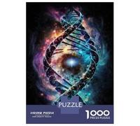 1000 Piece Jigsaws for Adults Puzzle Human DNA in The Space V2 Jigsaw Puzzle Brain Teaser Game Hand Speed Race Great Gift for Gaming 52x38cm/1000pcs