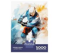 1000 Piece Jigsaws for Adults Puzzle Ice Hockey Teenager Puzzles Hands-on Game Difficult Challenge Birthday Present, Gifts, 52x38cm/1000pcs