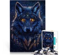 1000 Piece Jigsaws for Adults Puzzle In The Darkness Wolf Made of cardboard for ages 14 and over unique challenge game Family Games Christmas Birthday Gifts 。size:38x52cm/14.96x20.47inch