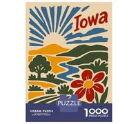 1000 Piece Jigsaws for Adults Puzzle Iowa Landscape Illustration Teenager Puzzles Brain Teaser Game Enhance Memory Educational Challenge 70x50cm/1000pcs