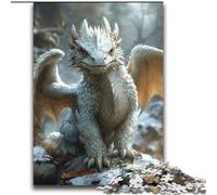 1000 Piece Jigsaws for Adults Puzzle Ivory Dragon Whelp Brainteaser Family Games Stress Reliever Toy Wall Decor (size 38x52cm)