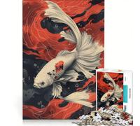 1000 Piece Jigsaws for Adults Puzzle Japan Betta Fish Poster, Educational Game, Wall Decoration, for Is Ideal As A Gift (50x75cm)