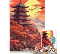 1000 Piece Jigsaws for Adults Puzzle Japanese Landscapes, Practical Game, Improve Memory, Unique Gifts for Birthday And Christmas (38x26cm)