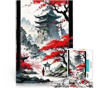 1000 Piece Jigsaws for Adults Puzzle Japanese Temple Landscape Fun Games for is ideal as a gift for the whole family 50x70cm