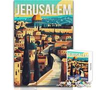 1000 Piece Jigsaws for Adults Puzzle Jerusalem, Israel Travel Educational Family Game Perfect Decoration Birthday Gift Size 38x26cm