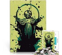 1000 Piece Jigsaws for Adults Puzzle Jesus Christ Artwork Pädagogisches Familienspiel mit passendem Poster und Quizblatt38x26cm