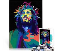 1000 Piece Jigsaws for Adults Puzzle Jesus Christ Pop Art Intellektuelles Spiel Tolles Geschenk für Spiele52x38cm