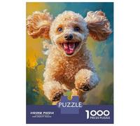 1000 Piece Jigsaws for Adults Puzzle Joyful Poodle Leap Teenager Puzzles Brain Teaser Game Enhance Memory Educational Challenge 70x50cm/1000pcs