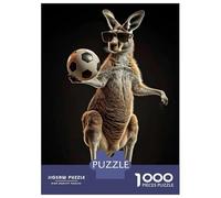 1000 Piece Jigsaws for Adults Puzzle Kangaroo Soccer Ball Jigsaw Puzzle Brain Teaser Game Hand Speed Race Great Gift for Gaming 52x38cm/1000pcs