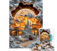 1000 Piece Jigsaws for Adults Puzzle Kings Castle Jigsaw Brain Teaser Game Precision Cutting Birthday Present, Gifts, (Size 38x26cm)