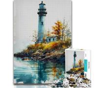 1000 Piece Jigsaws for Adults Puzzle Lighthouse In The Storm Family Fun & Game Night Improve Memory Secret Santa Gifts (size 38x26cm)