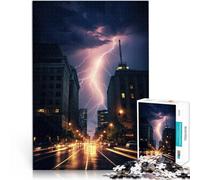 1000 Piece Jigsaws for Adults Puzzle Lightning City Skyline Spielspielzeug Einzigartige Geburtstags- und Geschenkideen75x50cm
