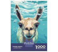 1000 Piece Jigsaws for Adults Puzzle Llama Underwater Portrait Teenager Puzzles Family Game Difficult Challenge Great Gift for Gaming 38x26cm/1000pcs