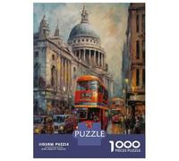1000 Piece Jigsaws for Adults Puzzle Londons Urban Charm Adult Jigsaw Puzzle Brain Teaser Game Difficult Challenge Challenging To Complete 38x26cm/1000pcs