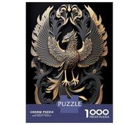 1000 Piece Jigsaws for Adults Puzzle Majestic Golden Phoenix Jigsaw Puzzle Brain Teaser Game Hand Speed Race Great Gift for Gaming 52x38cm/1000pcs