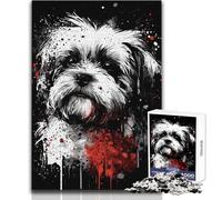1000 Piece Jigsaws for Adults Puzzle Maltese Dog Portrait Difficult Challenge Educational Games Great Gift for Games (size 50x75cm)