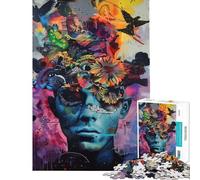 1000 Piece Jigsaws for Adults Puzzle Mind Blown Street Art Jigsaw Family Games Difficult Challenge Gifts for Friends And Family (Size 38x26cm)