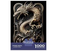 1000 Piece Jigsaws for Adults Puzzle Monarch of Legend Dragon Jigsaw Puzzle Brain Teaser Game Hand Speed Race Great Gift for Gaming 70x50cm/1000pcs