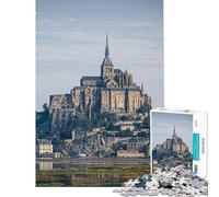 1000 Piece Jigsaws for Adults Puzzle Mont Saint Michel Abbey Jigsaw for Adults Relax Games Hand Speed Race Great Gifts for Gaming (Size 38x52cm)