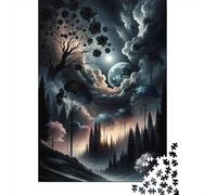 1000 Piece Jigsaws for Adults Puzzle Moonlit Forest Fantasy Jigsaw for Adults Family Game Wall Decoration Great Gift for Gaming 52x38cm/1000pcs