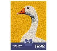 1000 Piece Jigsaws for Adults Puzzle Mosaic Goose Portrait on Yellow Background Puzzle for Adults Relax Games Stress Reliever Birthday Present, Gifts, 70x50cm/1000pcs