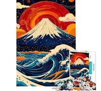 1000 Piece Jigsaws for Adults Puzzle Mount Fuji ﹨u Wave Jigsaw for Adults Relax Games Hand Speed Race Great Gifts for Gaming (Size 38x52cm)