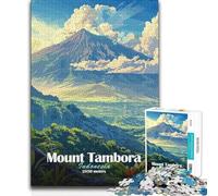 1000 Piece Jigsaws for Adults Puzzle Mount Tambora, Indonesia Precision Cutting Practical Game Suitable for Ages 14 And Up (size 38x26cm)