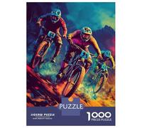 1000 Piece Jigsaws for Adults Puzzle Mountain Biking Race Adult Jigsaw Puzzle Toy Wall Decor Difficult Hard Birthday Present, Gifts, 38x26cm/1000pcs