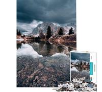1000 Piece Jigsaws for Adults Puzzle Mountain Reflection in Still Water Jigsaw 1000 Piece Toy Wall Decor Birthday Present Challenging Game Gifts (38x26cm)
