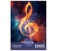 1000 Piece Jigsaws for Adults Puzzle Music Note Art Print Adult Jigsaw Puzzle Brain Teaser Game Difficult Challenge Challenging To Complete 38x26cm/1000pcs