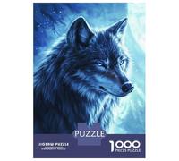 1000 Piece Jigsaws for Adults Puzzle Mystic Wolf Glow Teenager Puzzles Brain Teaser Game Enhance Memory Educational Challenge 70x50cm/1000pcs