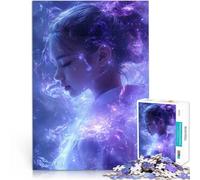 1000 Piece Jigsaws for Adults Puzzle Mystical Samurai Anime Girl Stressabbau Einzigartige Geburtstags- und Geschenkideen52x38cm