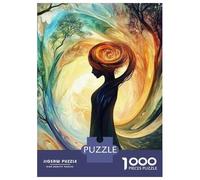 1000 Piece Jigsaws for Adults Puzzle Nature's Whisper A Woman in Harmony with Trees Teenager Puzzles Hands-on Game Difficult Challenge Birthday Present, Gifts, 52x38cm/1000pcs