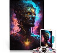 1000 Piece Jigsaws for Adults Puzzle Neon God Made of wood for ages 14 and over Suitable for couples Fun at Home Activities, Birthday Present,Travel Gifts。size：50x75cm/19.68x29.52inch