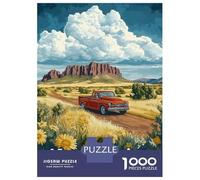 1000 Piece Jigsaws for Adults Puzzle New Mexico Road Trip Travel Poster Jigsaw Puzzle Brain Teaser Game Hand Speed Race Great Gift for Gaming 70x50cm/1000pcs