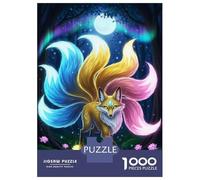 1000 Piece Jigsaws for Adults Puzzle Nine-tailed Fox in Forest Jigsaw Puzzle Brain Teaser Game Hand Speed Race Great Gift for Gaming 70x50cm/1000pcs