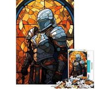 1000 Piece Jigsaws for Adults Puzzle Paladin Warrior Glass Fun at Home Activities, Enhance Memory Educational Game Suitable for Ages 14 And Up (38x26cm)
