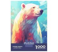 1000 Piece Jigsaws for Adults Puzzle Polar Bear Ice Adult Jigsaw Puzzle Brain Teaser Game Difficult Challenge Challenging To Complete 70x50cm/1000pcs