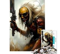 1000 Piece Jigsaws for Adults Puzzle Post-Apocalyptic Warrior with Gun for Birthday, Chrismas For Family Fun Anti-Stress Toys for And 14 Years And over (38x26cm)