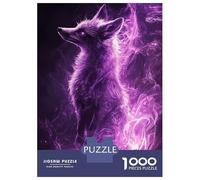 1000 Piece Jigsaws for Adults Puzzle Purple Fire Fox Jigsaw Puzzle Brain Teaser Game Hand Speed Race Great Gift for Gaming 70x50cm/1000pcs