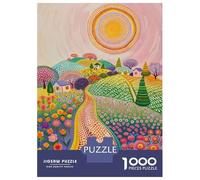 1000 Piece Jigsaws for Adults Puzzle Rainbow Garden Pathway Art Print Adult Jigsaw Puzzle Brain Teaser Game Difficult Challenge Challenging To Complete 70x50cm/1000pcs