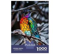 1000 Piece Jigsaws for Adults Puzzle Rainbow Glass Hummingbird Teenager Puzzles Hands-on Game Difficult Challenge Birthday Present, Gifts, 70x50cm/1000pcs