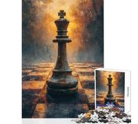 1000 Piece Jigsaws for Adults Puzzle Regal Checkmate Practical Game Home Art Decor Educational Toy Decompressing Intellectual (52X38cm)