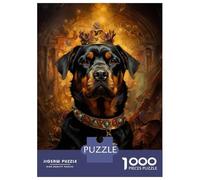 1000 Piece Jigsaws for Adults Puzzle Rottweiler King Puzzles for Adults Family Game Hand Speed Race Challenging To Complete 38x26cm/1000pcs