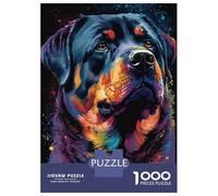 1000 Piece Jigsaws for Adults Puzzle Rottweiler Style 3 Adult Jigsaw Puzzle Brain Teaser Game Difficult Challenge Challenging To Complete 38x26cm/1000pcs