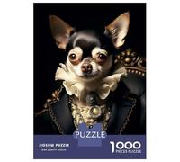 1000 Piece Jigsaws for Adults Puzzle Royal Chihuahua Jigsaw Puzzle Brain Teaser Game Hand Speed Race Great Gift for Gaming 52x38cm/1000pcs
