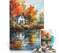 1000 Piece Jigsaws for Adults Puzzle Rustic Autumn Made of wood,for 14+ Relax Games Artists' Collection, Fine Arts。size:50x75cm/14.96x20.47inch