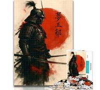 1000 Piece Jigsaws for Adults Puzzle Samurai Warrior Art Print Family Fun & Game Night Improve Memory Secret Santa Gifts (size 38x26cm)