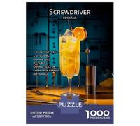 1000 Piece Jigsaws for Adults Puzzle Screwdriver Cocktail Recipe Puzzles for Adults Fun Games Wall Decoration Challenging To Complete 52x38cm/1000pcs