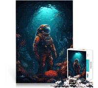 1000 Piece Jigsaws for Adults Puzzle Sea Creature Astronaut Intellektuelles Spiel Geschenke für Freunde und Familie75x50cm